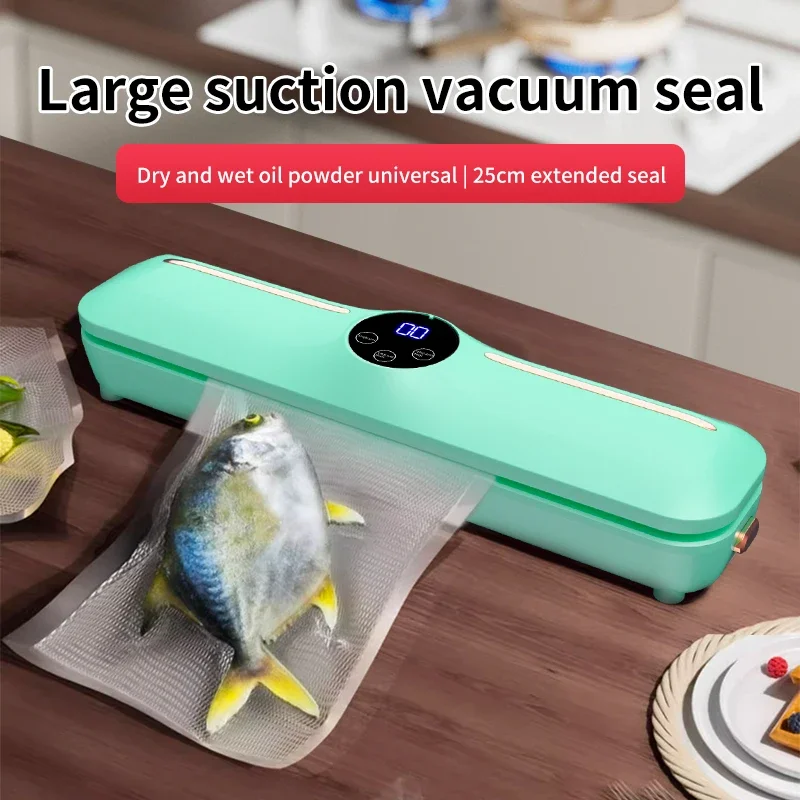 Portable Automatic Kitchen Vacuum Sealer Manual Food Sealer Heat Sealing Machine Dry Wet Extraction Made Durable Plastic