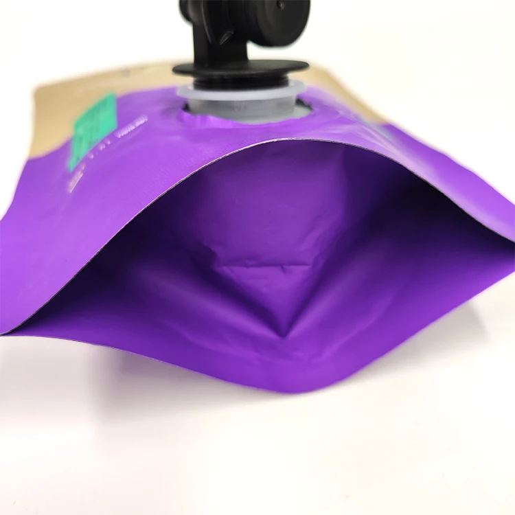 Customized Bib Bag In Box Wine Pouch Packaging Vitop Wine Pouch Plastic Spout Pouch Bag For Liquid