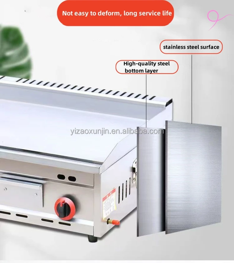 Commercial Quality Stainless Steel Flat Top Gas Baking Pan HighEnd Barbecue Oven for Kitchen Use