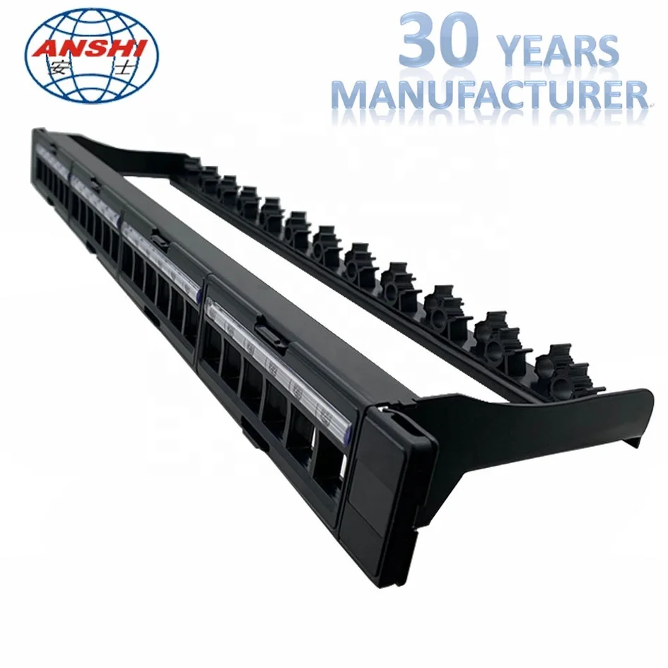 ANSHI New Type CAT5E CAT6 CAT6A 24 Port UTP Patch Panel