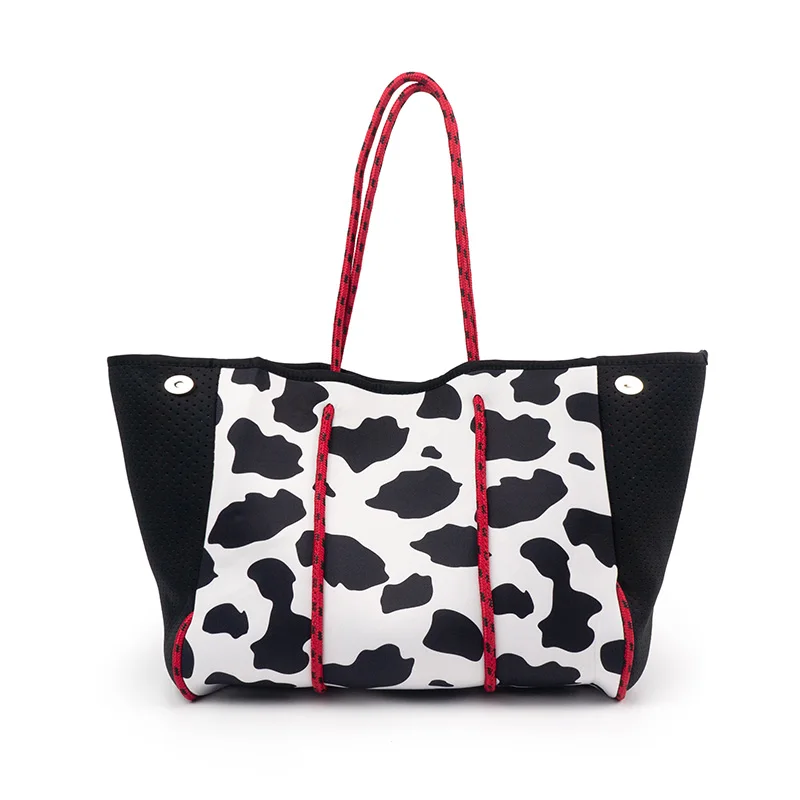 2024 hot sale gym bag new women neoprene tote bag summer purse handbag ladies neoprene beach large hand bags for women