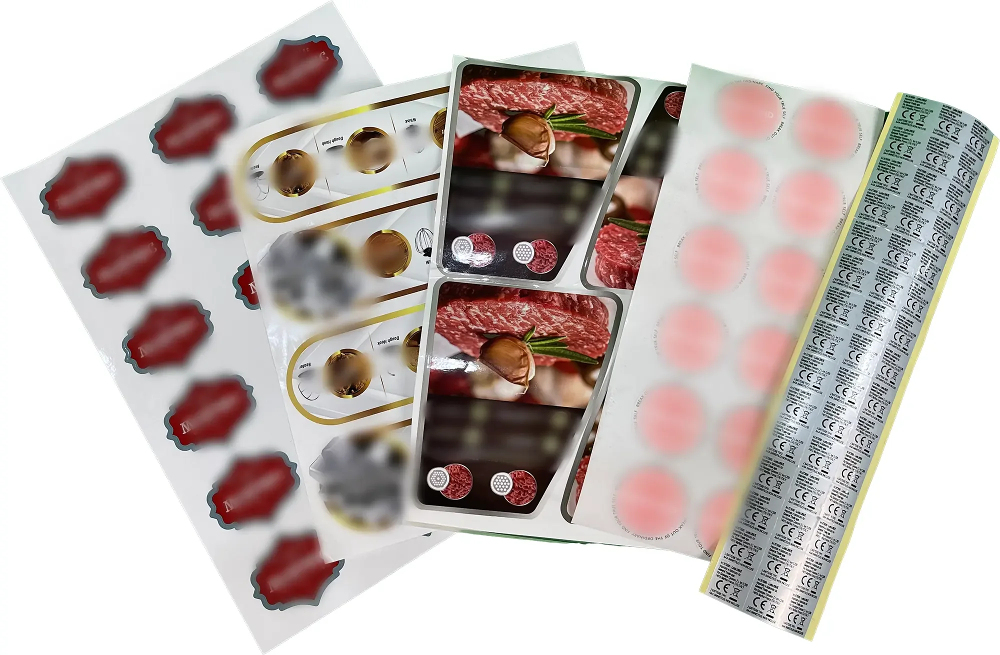 Custom logo food seal sticker Restaurant permanent self-adhesive food label ring label Waterproof label sticker