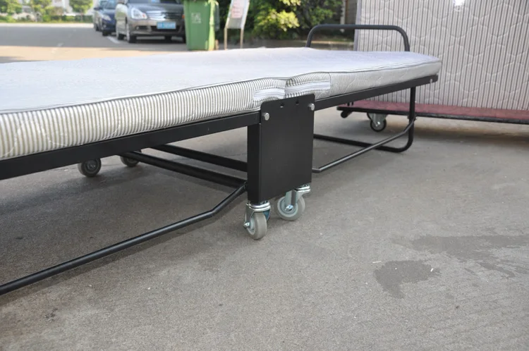 Cheap Industrial Hotel Extra Folding bed Vertical movable Metal Adding Bed
