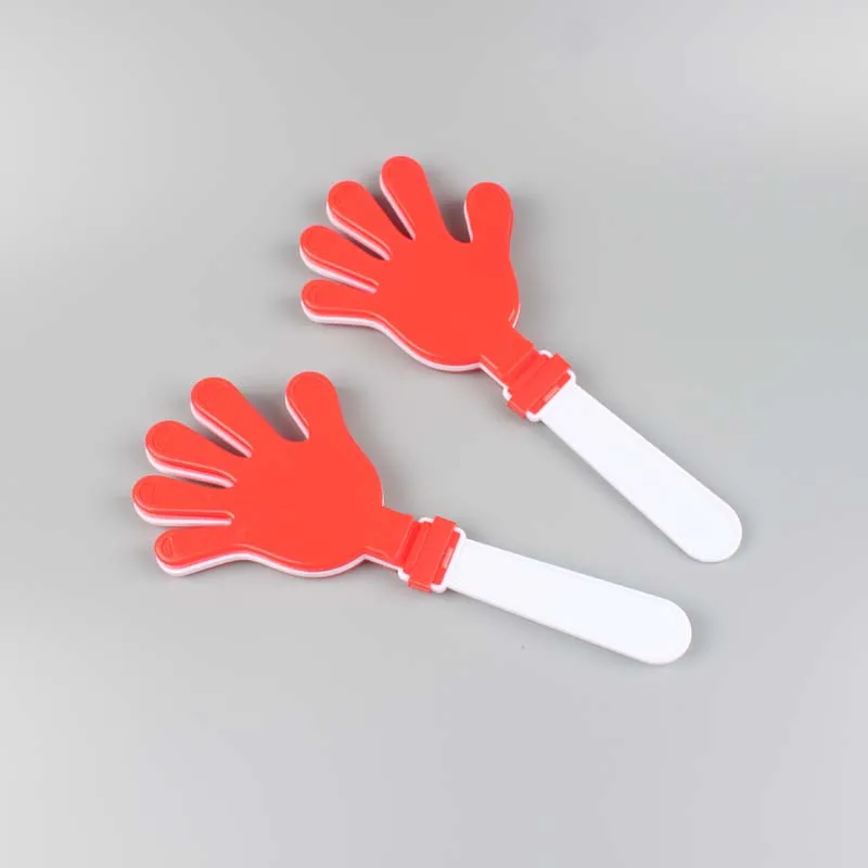 Best Sale Promotional Plastic Football Hand Fan Clapper Cheering Plastic Crafts