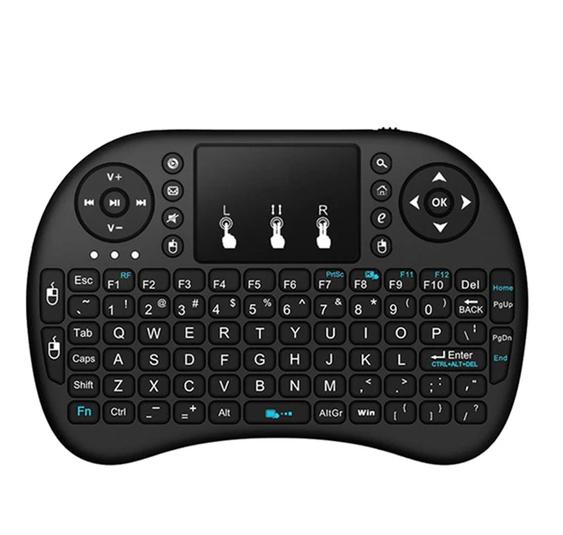 New Design i8 france backlit 2.4g mini wireless keyboard with	with Touchpad Remote Control Android TV Box