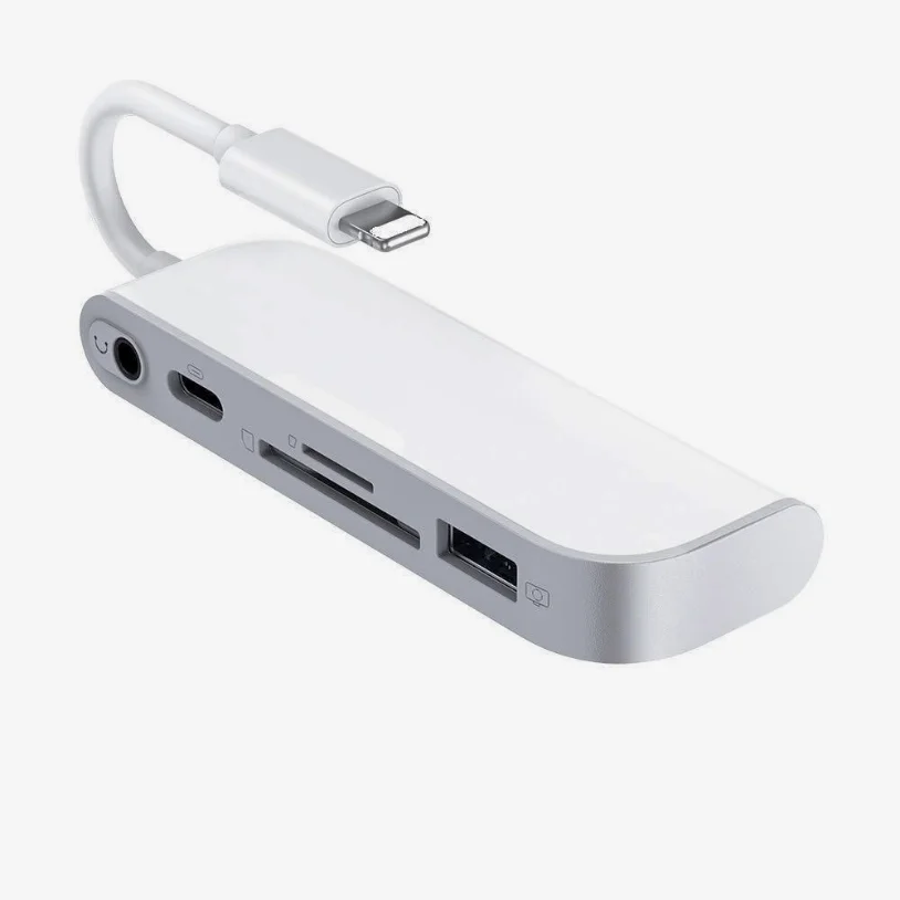 Mobile phone OTG multi-function card reader with 3.5mm 5-in-1 multi-function card reader TF card mobile phone