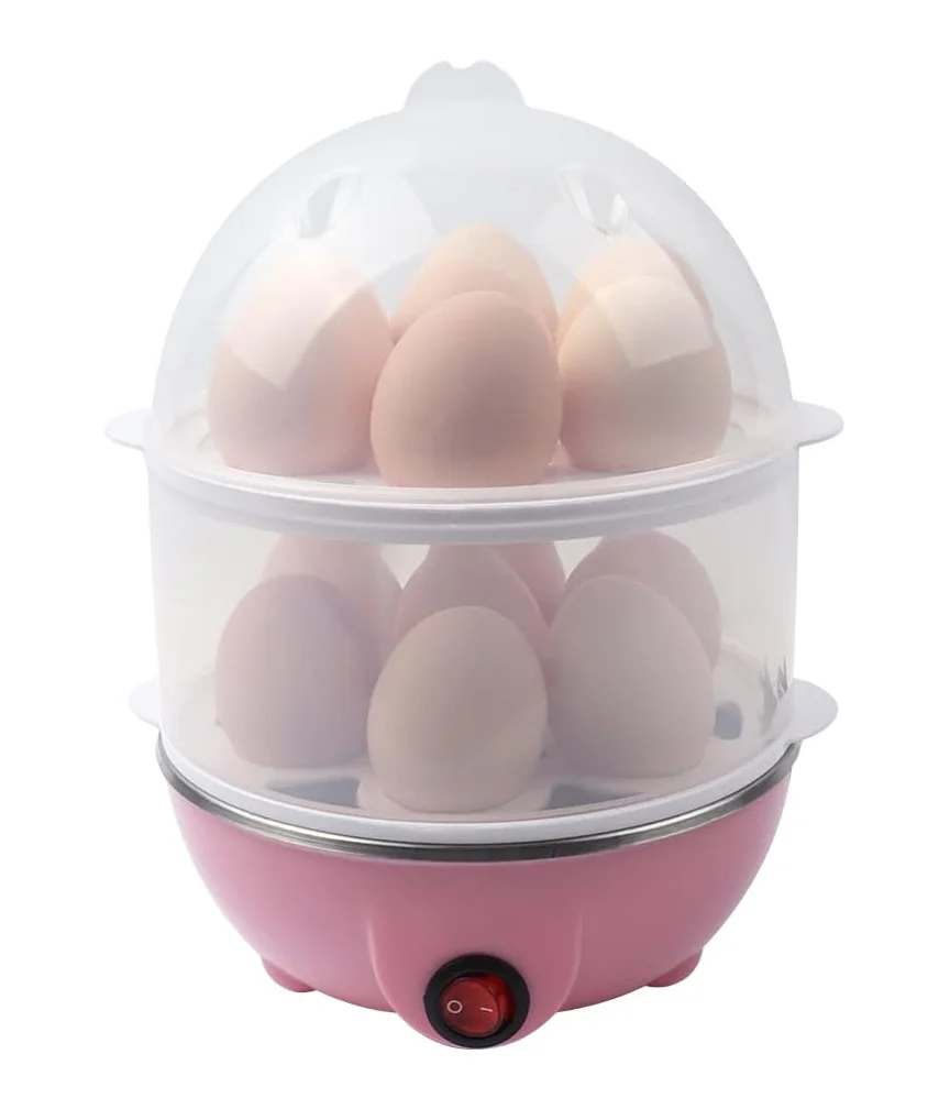 Automatic Mini Egg Maker Machine Electric Stainless Steel Boiler Deluxe Egg Cooker Steamer