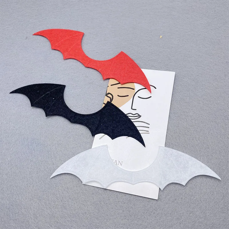 AOQI Custom Halloween Devil Bat Wings DIY Accessory Felt Bat Wings For Halloween Clothing Hairpin Clothes Accessories