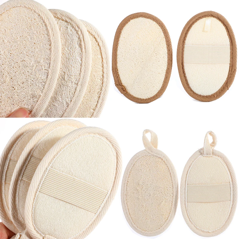 Natural Loofah Sponge Exfoliating Body Scrubber (2 pcs),Made with Eco-Friendly and Biodegradable Shower Luffa Sponge,