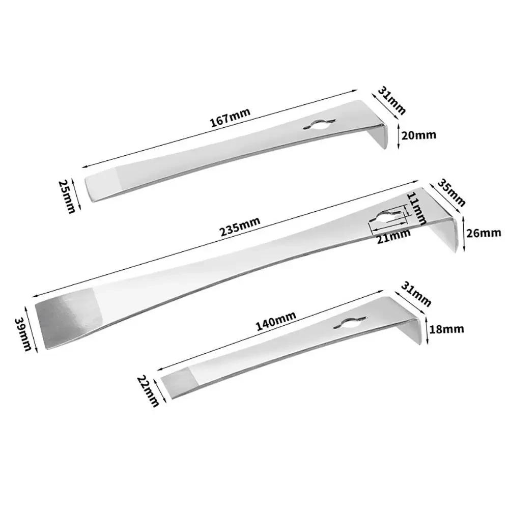 Car Disassembly Pry Bar Practical High Hardness Stainless Steel Crowbar Multifunctional Modification Scraper