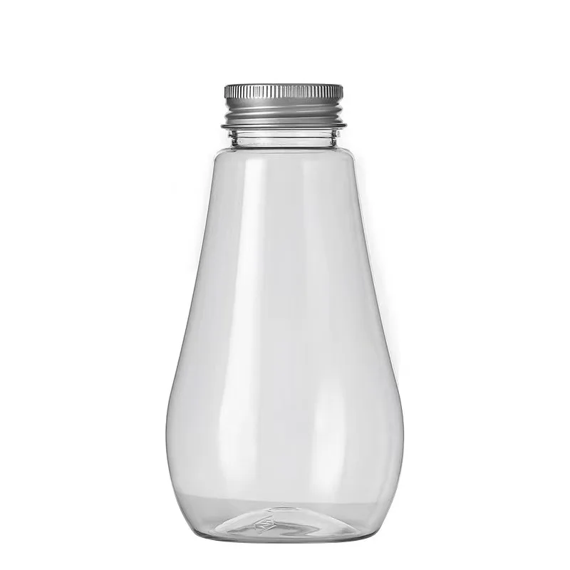 Creative Transparent Food Grade Juice Plastic Bottle Disposable Beverage Plastic Packaging Bottles with Cover YGJ-139