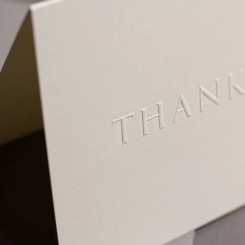 Factory price printing embossed thank you cards