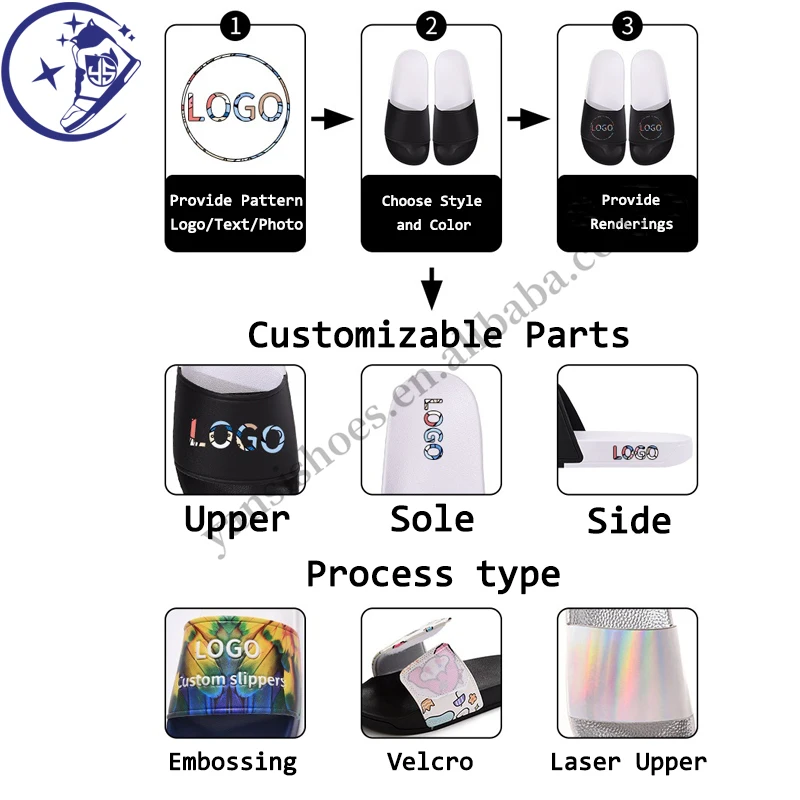 Hot Sale Custom Design Slippers With Logo Men Shoes Printed Pattern Slippers PVC Footwear Slides Unisex Football Team