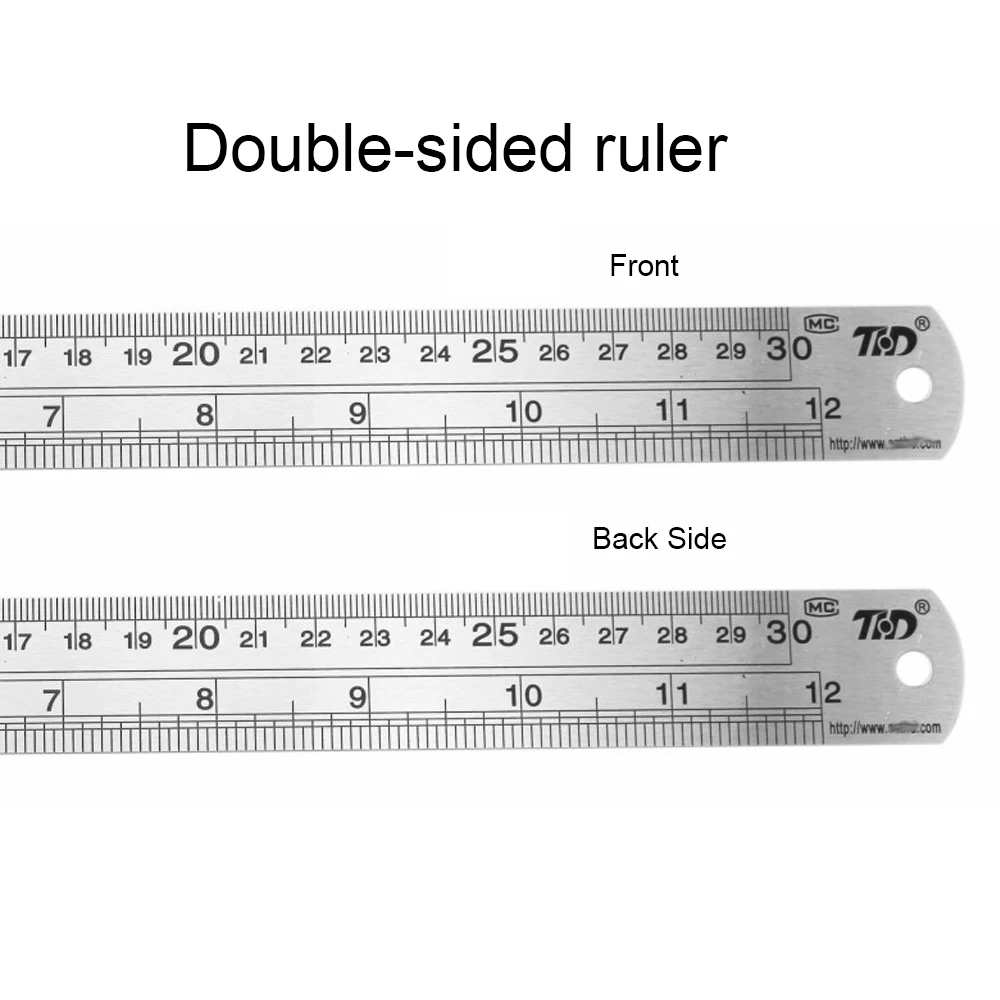 Classic 15 cm / 6 Inch Ruler High Quality Double sided Ruler Stainless Steel Metal Rulers for Measuring