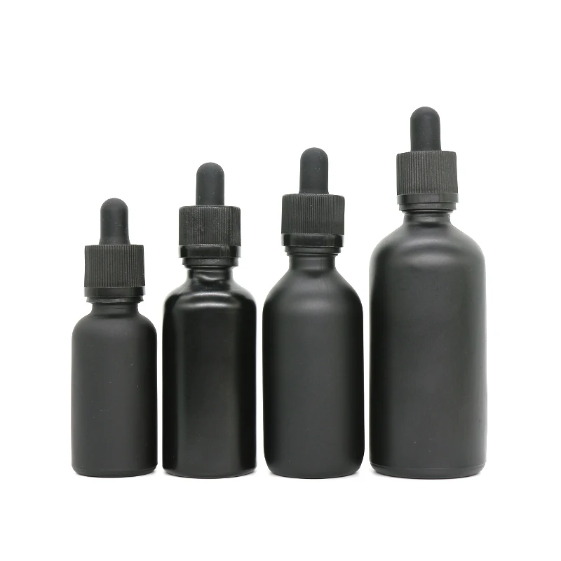 5ml 10ml 15ml 20ml 30ml 50ml 60ml 100ml essential oil black glass dark violet dropper bottles for essential oil