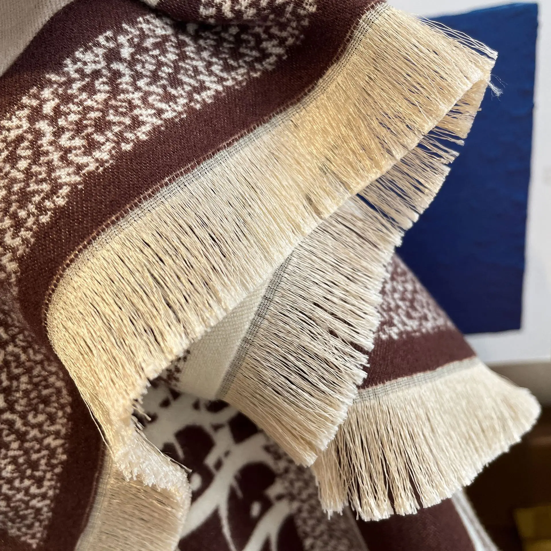 Letter Scarf Women Winter Warm Large Faux Cashmere Large Square Scarf