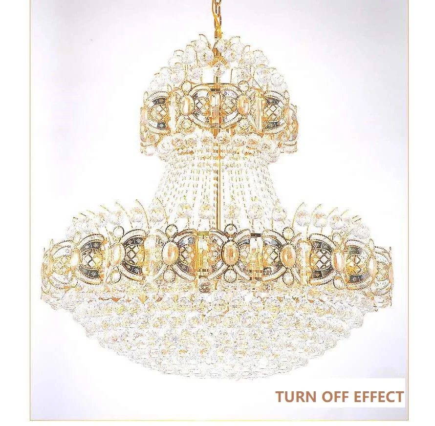 
Villa & Mansion hotel ceiling lamp led crystal light modern indoor fancy chandelier light 