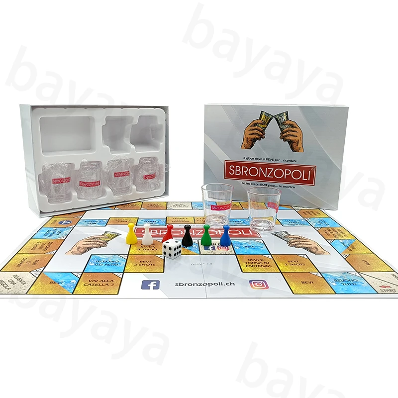 Custom Printing Unrivaled Social Gatherings Adult Party Experience Entertainment Plastic Board Game Designed For Drinking Fun