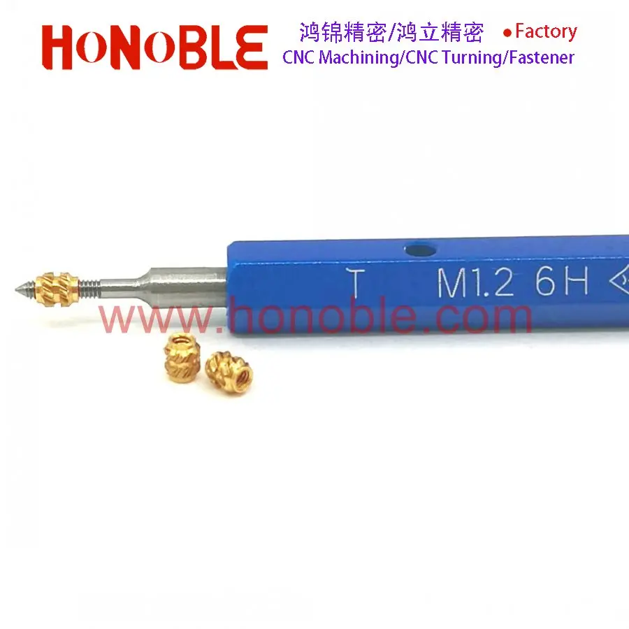 Маленькие Мини-вставки вставки MTEC резьбовые латунные M1.0 M1.2 M1.6