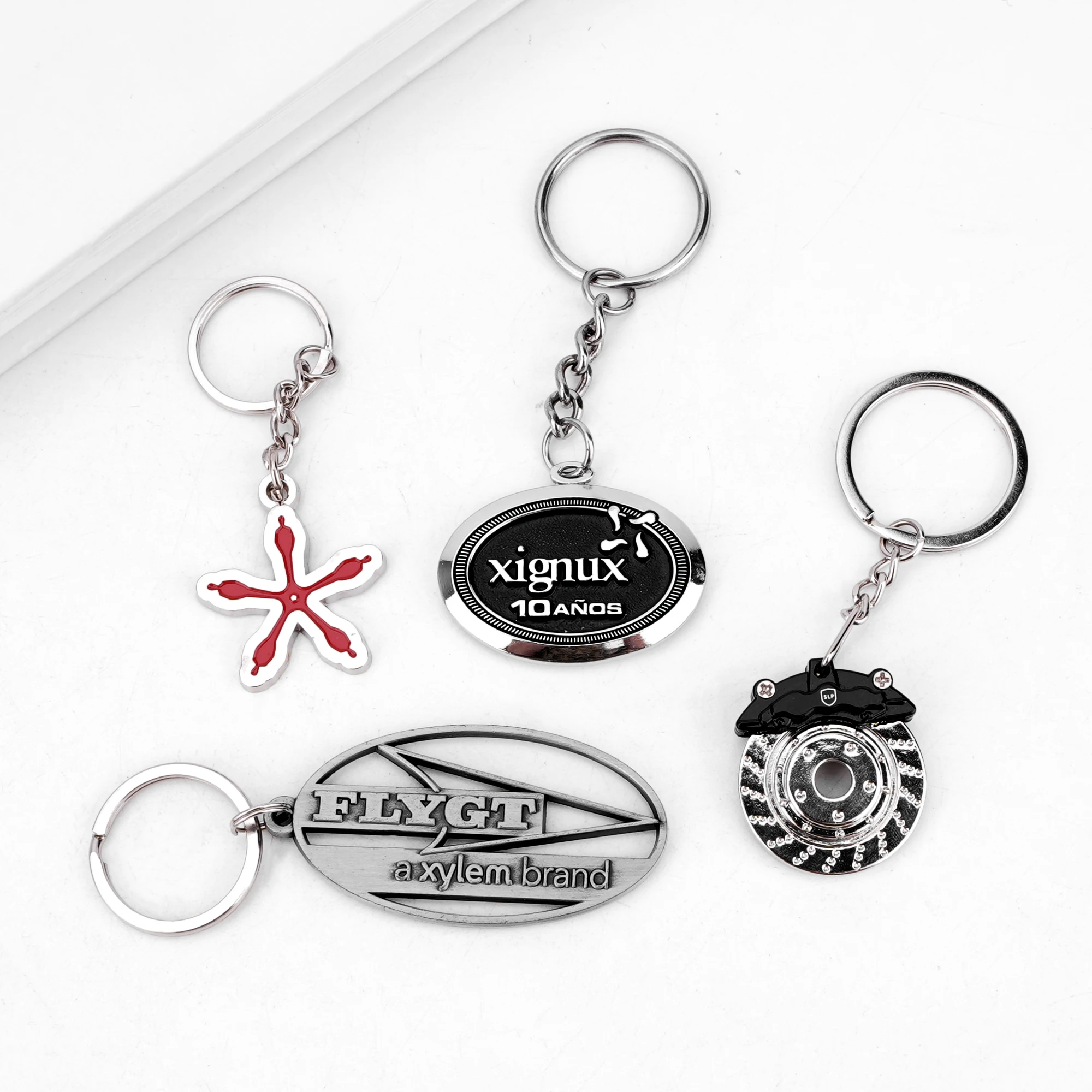Custom Key Ring Souvenir Car Decoration Company Logo Metal Keychain Personalized Zinc Alloy Enamel Metal Keychain
