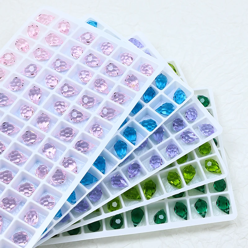 K9 crystal fancy Stone Drop Shape Transparent rhinestones Machine Cut wholesale rhinestone crystal beads for Jewelry accessories