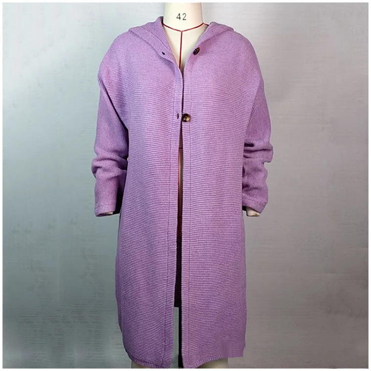 Plus size women cardigan sweater customized winter knitted front open long cardigan