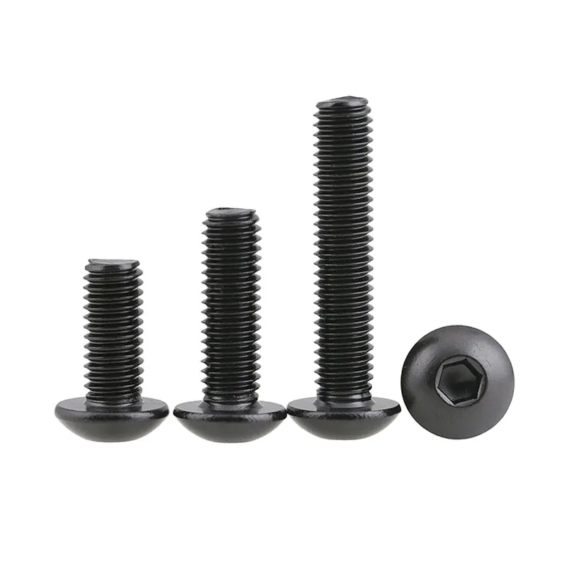 ASME ANSI B 1834 м #0-80*1/2 UNF класс 10 9 ISO 7380 черный оксид с круглой головкой шестигранной