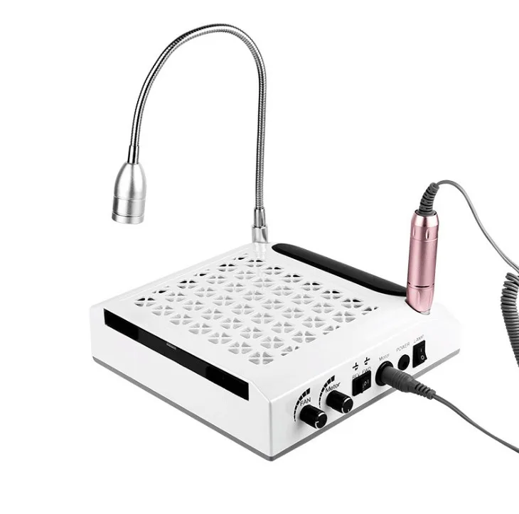2021 Hot 80W 4 in 1 Powerful Electric Suction Nail Dust Cleaner Machine Nail Dust Collector for Salon Home Use Manicure