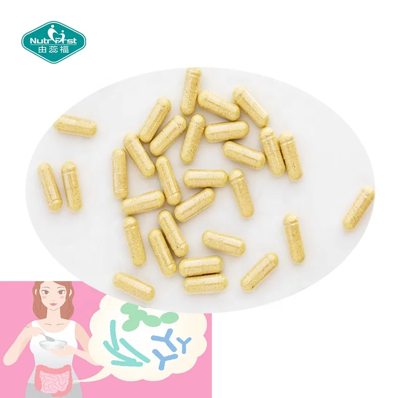 Пищеварительные ферменты плюс пребиотики и пробиотические добавки в капсулах от частного бренда