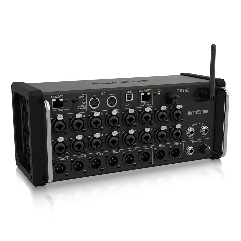 Midas MR18 Digital Rack Mixer 18-Channel Digital Console Stage Music Equipment Pa Sound System Digital Console
