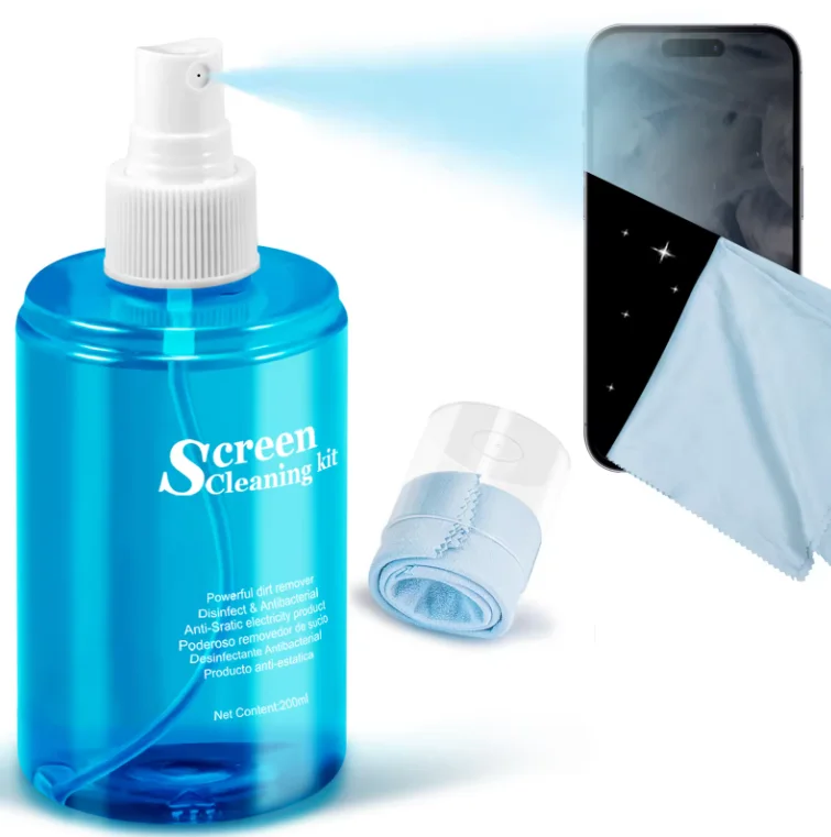 60ML 2 In 1 Screen Cleaner For Phone Lcd Tv Laptop Computer Spray Screen Cleaner Monitor Screen Cleaning Kit