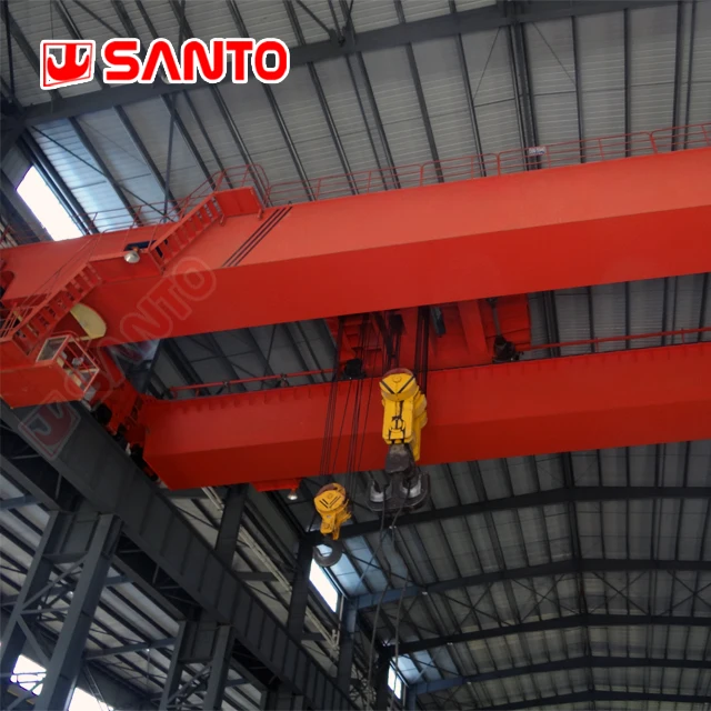 Double Beam 50/10t Bridge Crane With Main And Auxiliary Hook