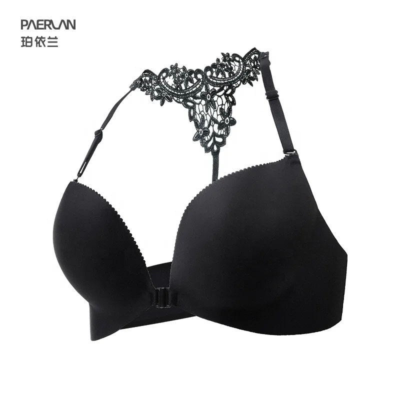 Paerlan Chinese Factory Front Clasp Stylish Sexy Bra Panty Set Lace Beautiful Back Bra For Backless Dress