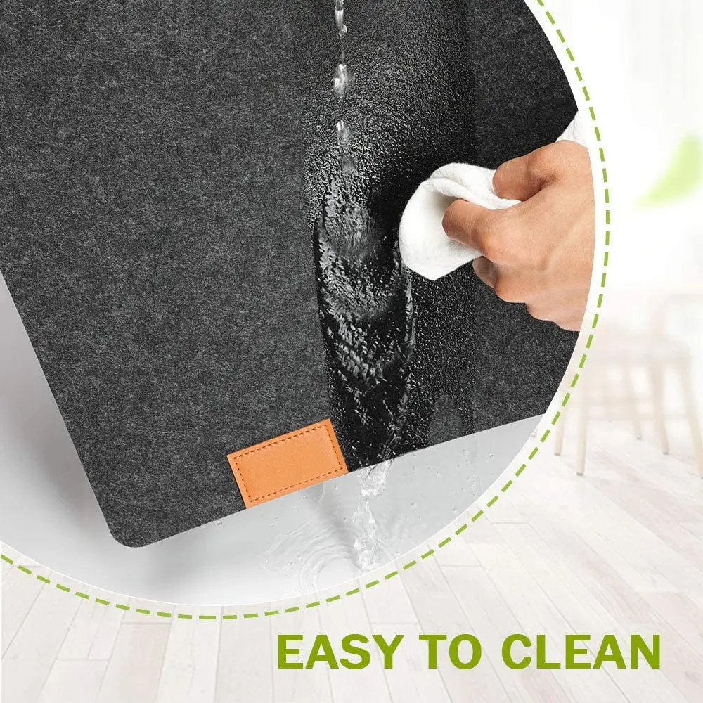 Set of 18 Felt Placemats Set Wool Felt Washable Place Mats for Dinning Table Heat Resistant Placemats for Kitchen Table