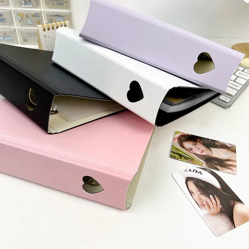 A4 kawaii d shape ring 3 inch kpop pp photo card binder large capacity idol photocard album trading card collect albums book