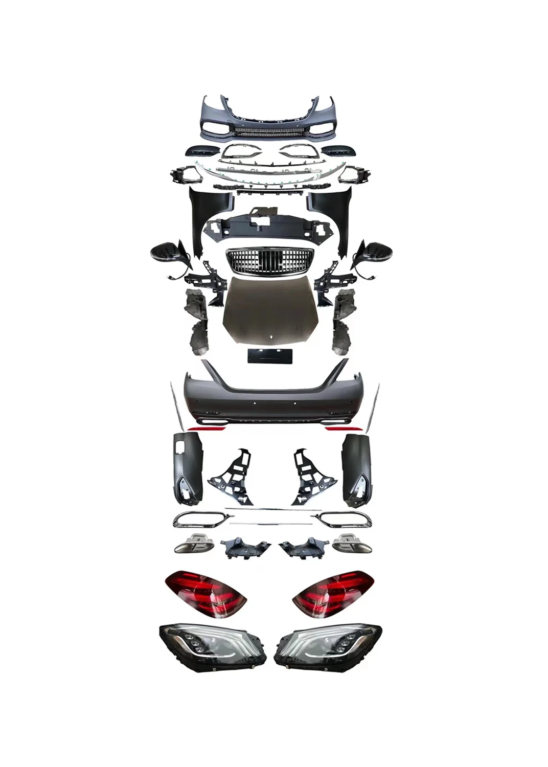 Suitable for Mercedes Benz S class W221 2006-2012 modified to W222 model body kit