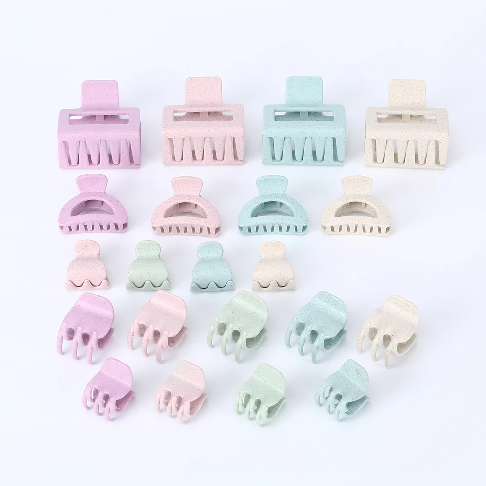 Wholesale 5 shaped claw hair clips small 1inch grip claw clamps mini hair claw clips for girls thin hair