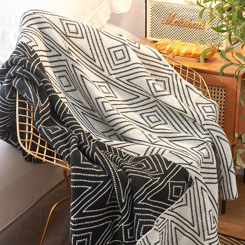 
OEM customized soft muslin 100% Acrylic throw blanket 