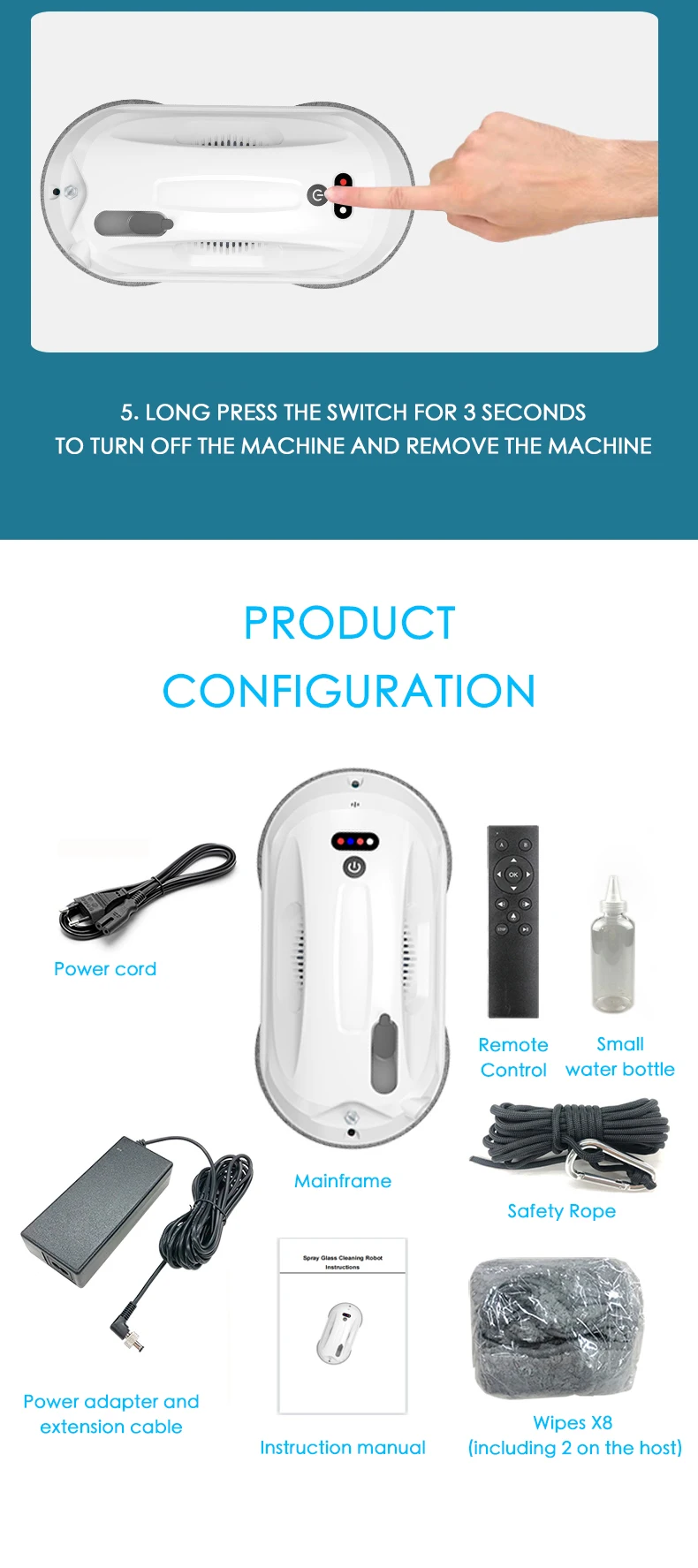 App And Remote Control Hi Building High Rise Cleaning Robotic Machine Glass Window Robot Vacuum Cleaner.