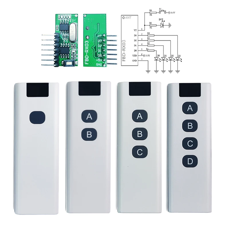 Small Rf Transmitter Remote Systems Remote Fan Speed Control Remote Control Garage Door 433 Mhz Remote Control