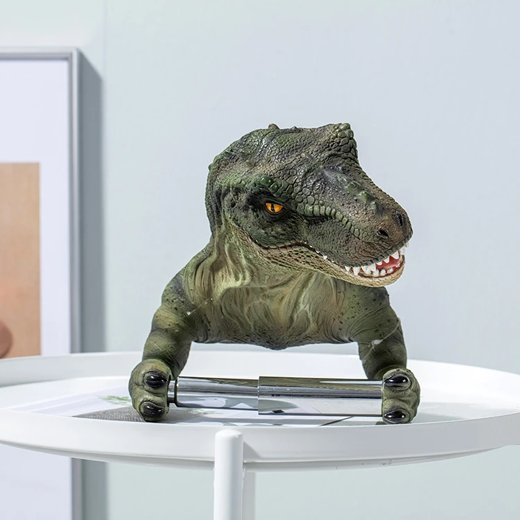 
Novelty Toilet Paper Resin Roll Animal Shape Dinosaur Towel Holder 