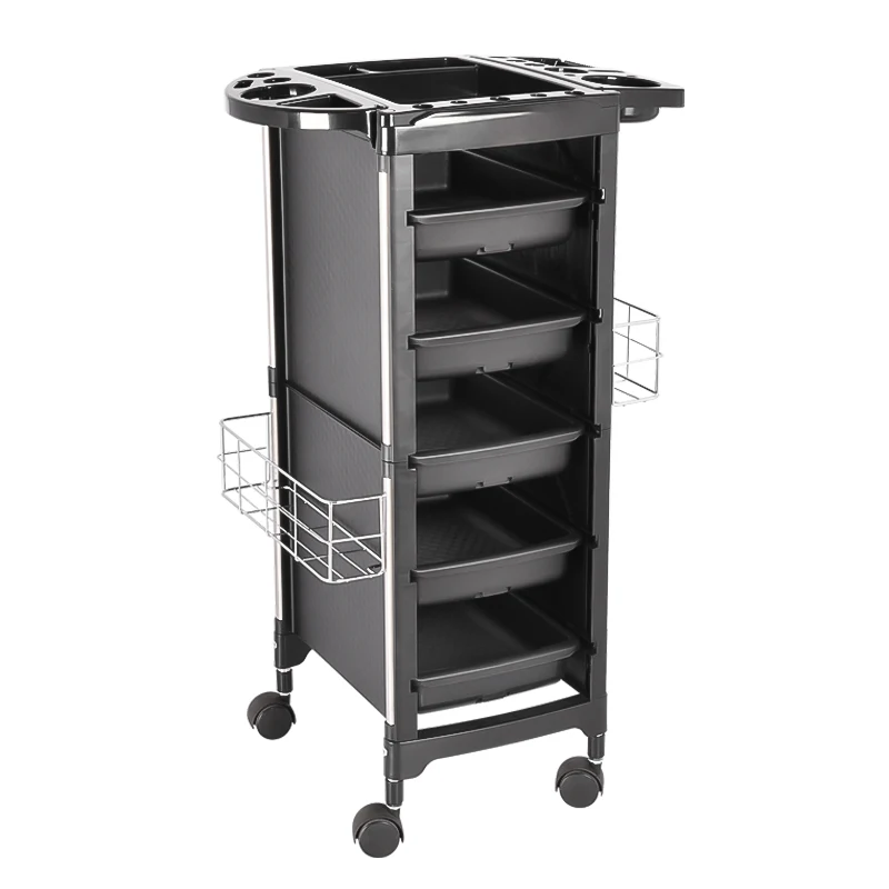 Fashion Portable Hairdresser Rolling Salon Cart Hairdressing Equipment Support Beauty Salon Trolley for Barber Store Use