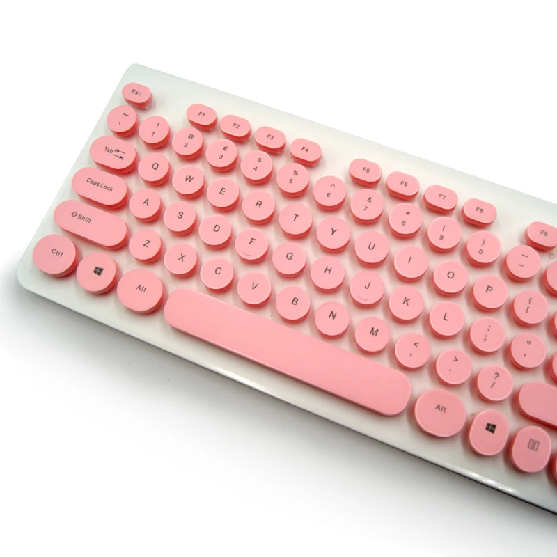 cute colorful keycaps design chocolate keys usb wired oem keyboard