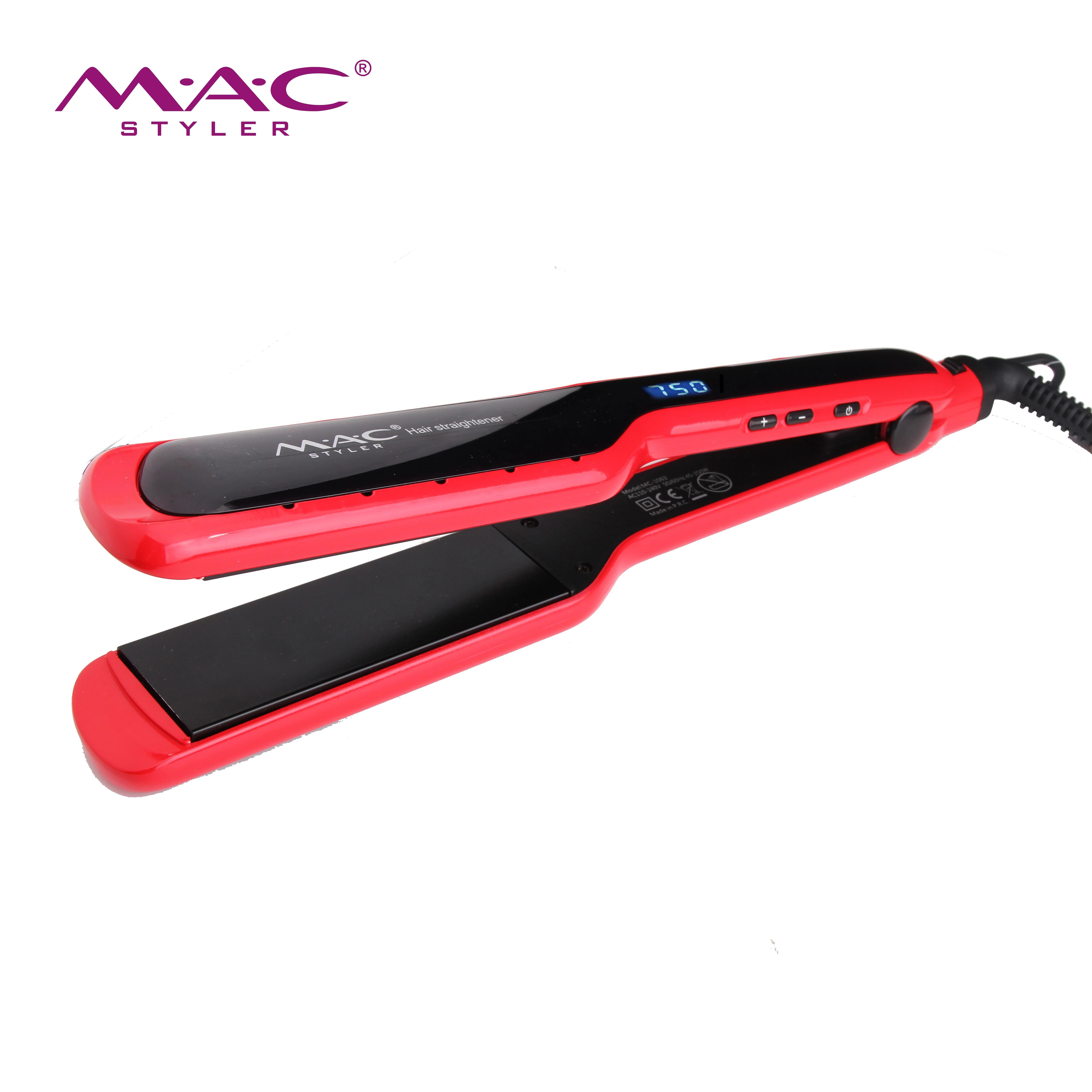 Red Flat Iron Hair Straightening MachineBest selling hair straighter new design fast ceramic coating electric hair straightener