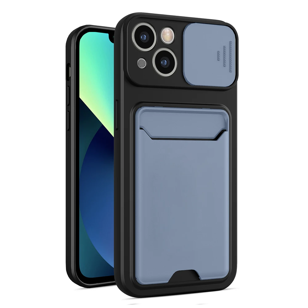 For Infinix Hot 10S 10T Phone Accessories Back Cover Armor Shockproof Card Slot Wallet Phone Case 2 in 1 Hybrid Slide Camera