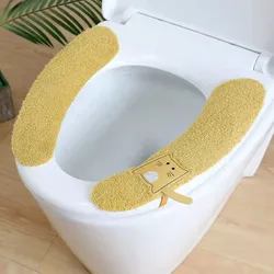 Plush Warm Toilet Seat Cover Washable and Reusable Toilet Seat Pads Cushion for Winter, Fits All Toilet Seats