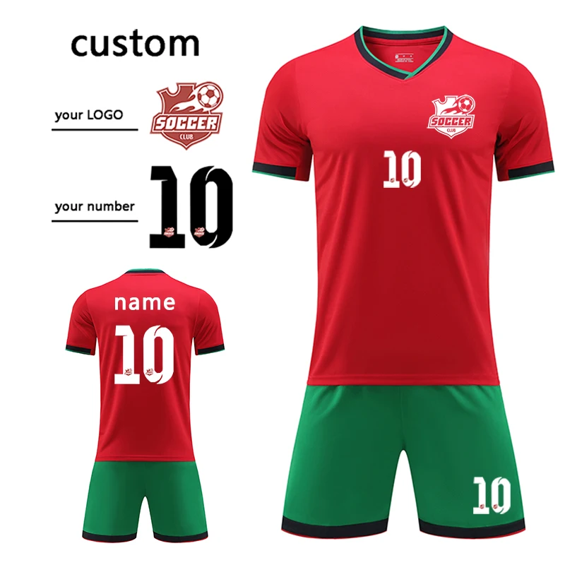 LOGO Custom Soccer Uniform Set Team Football Jersey Kit Tracksuit Sportswear Tracksuits For Men Training Suit Child Clothes