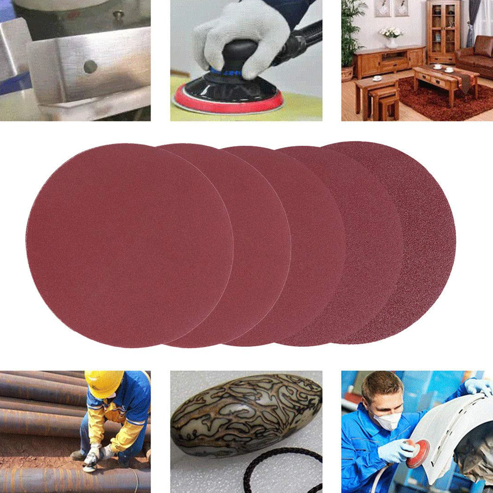 OEM 2 Inch 50mm Round Sanding Discs Pads Aluminum Oxide PSA Sandpaper 40-2000 Grits Sand Paper for Grinding Rotary Tool Wood