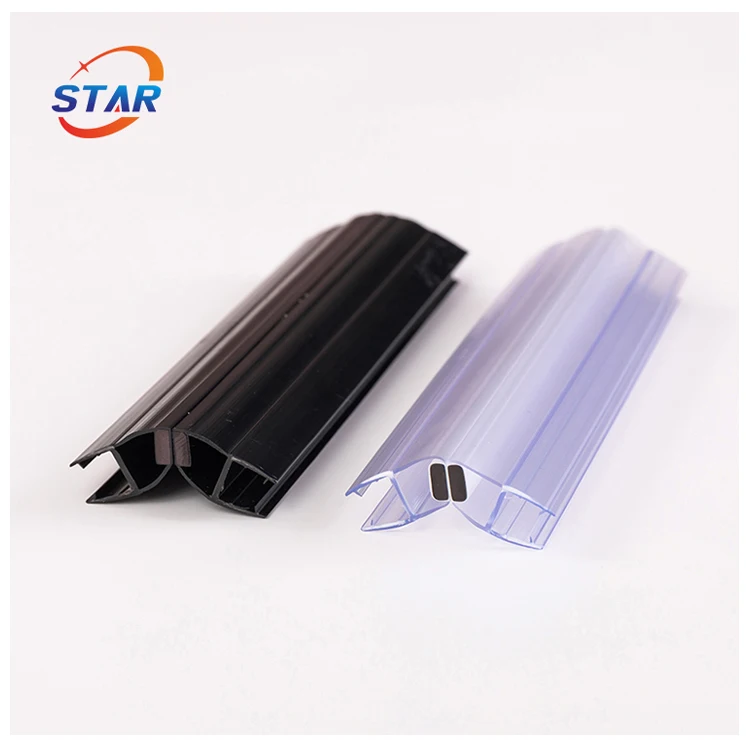 135 degree PVC self-adhesive magnetic seal diamond-shape frameless shower screen weather strips seal strips