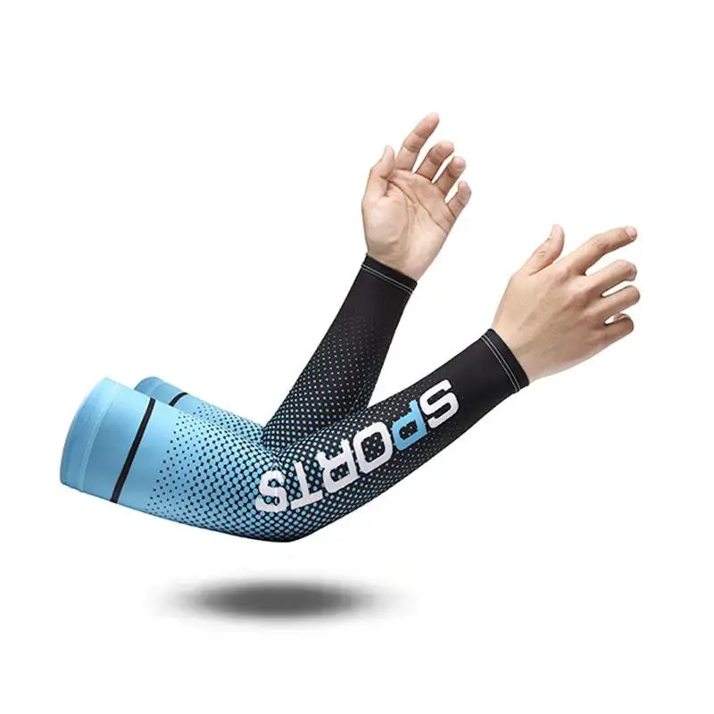 New Arrival Sun Protection UV Arm Sleeves Anti Slip Cooling Compression Sleeves Sports Polyester Cycling Covers